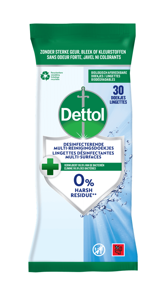 Dettol Desinfecterende Multi-oppervlakken Doekjes x30