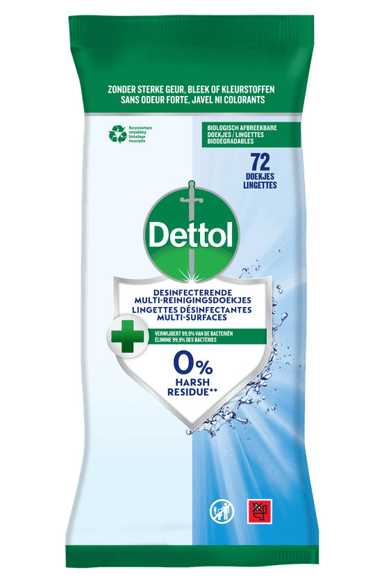 Dettol Desinfecterende Multi-oppervlakken Doekjes x72